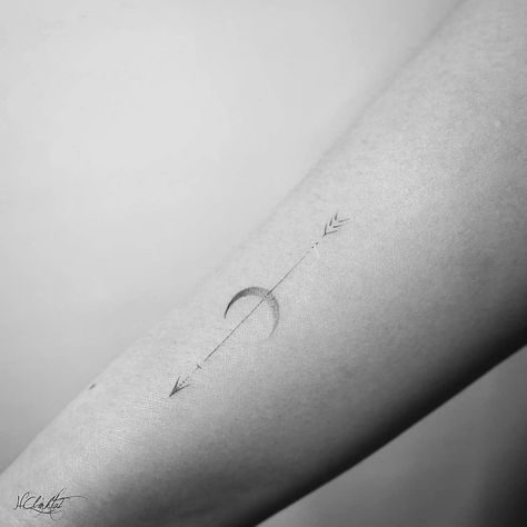 Arrow Tattoo Men Forearm, Matching Arrow Tattoos, Moon Arrow Tattoo, Follow Your Arrow Tattoo, Arrow Tattoo Placements, Arrow Tattoo Men, Arrow Tattoo Ribs, Arrow Tattoo Arm, Tattoos Arrow