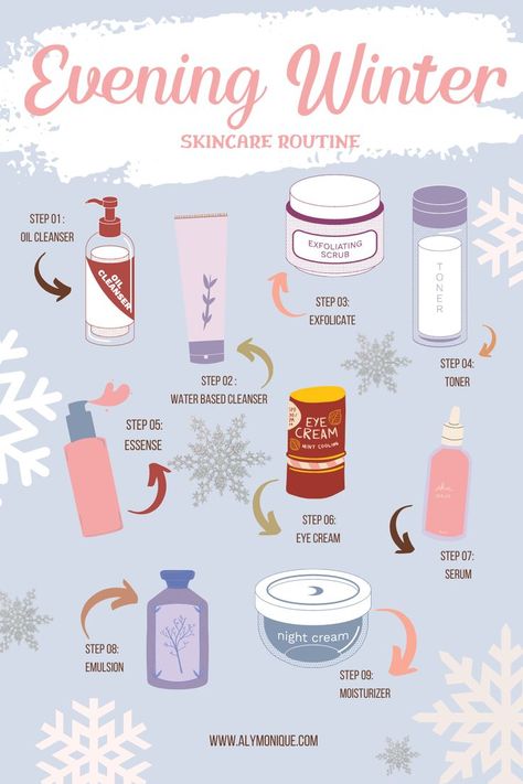 During the winter months, our skin can get super dry. This can make our skin feel uncomfortable and irritated. We have to switch our current skincare routine to a unique winter skincare routine to help our skin keep the moisture it needs to glow! These winter skincare tips will help your skin stay hydrated and plump during the harsh winter months! Winter skincare routine dry skin. Winter skincare routine combination skin. Winter skincare routine oily skin. Skincare Routine Oily Skin, Skincare Routine Dry Skin, Skincare Routine Combination Skin, Winter Skin Care Tips, Winter Skincare Routine, Skincare For Combination Skin, Lip Care Tips, Winter Skin Care Routine, Holistic Skin Care