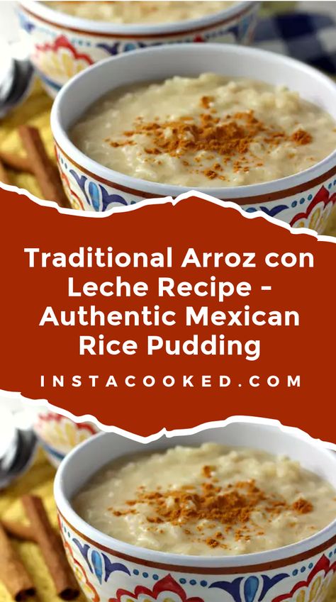 Discover the authentic flavors of Mexico with this traditional Arroz con Leche recipe. Made with whole milk, evaporated milk, and cinnamon, this Mexican rice pudding is the perfect comforting dessert. Rice With Milk Mexican, Mexican Sweet Rice Cinnamon, Mexican Rice Pudding Condensed Milk, Arroz Con Leche Recipe Mexican, Puerto Rican Rice Pudding Recipe, Mexican Rice Pudding Recipe, Rice Pudding Recipe With Condensed Milk, Mexican Sweet Rice, Minute Rice Pudding