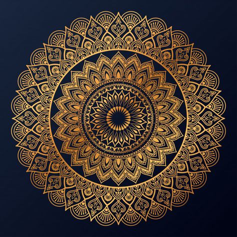 Saraswati Painting, Logo Design Samples, Mandala Gold, Alpona Design, Mandala Wallpaper, Mandela Art, Gold Ornament, Mandala Background, Gold Mandala