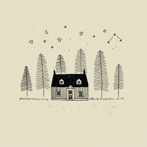 Ryn Frank, House Quilts, Embroidery Patterns, Moon, Cabin, Home Decor Decals, Stars, Embroidery, Pattern