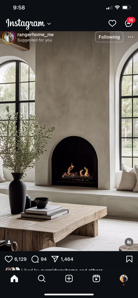 Magnolia Fireplace, Lime Wash Walls, Limewash Walls, Wren House, Lime Wash, Washing Walls, Living Room Bar, Fireplace Wall, Decor Home Living Room