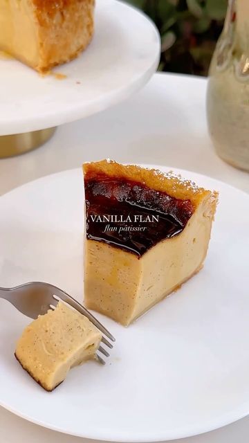 @chefsplateform_ on Instagram: "Flan pâtissier recipe💛🤎

By @soohyunlees via @pastryplateform 

For the vanilla custard: 
750g milk
2 vanilla beans
65g honey
75g sugar
65g cornstarch
190g whipping cream
150g egg yolks
1/2 tsp. salt
37g unsalted butter

1 sheet puff pastry

1. Grease a 18cm x 6cm ring mold with some soft butter and sprinkle with sugar. 
2. Line the ring with puff pastry rolled to about 4mm thick. Place in the freezer for at least 2 hours.
3. To make the custard, place the milk and vanilla pods & seeds in a saucepan. Whisk and bring to a simmer. Remove from heat and cover with plastic wrap. Infuse for at least an hour (or overnight for more intense flavor).
4. Strain the milk and place it back in a saucepan. Add honey + sugar and bring to a boil.
5. Meanwhile, in a medium Traditional French Desserts, Ring Mold, Dessert Cups Recipes, Custard Cream, Small Knife, Vanilla Beans, French Dessert, Frozen Puff Pastry, Cookout Food