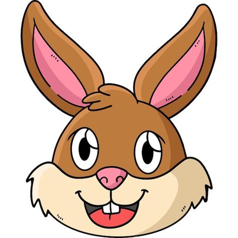 Rabbit Face, Head Cartoon, Brown Rabbit, Rabbit Head, Drawing Pattern, Bunny Face, Drawing Cartoon, Stationery Templates, Business Card Maker