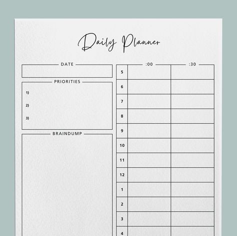 Undated Daily Planner Printable Timeboxing Template PDF Digital Planner Time Management Daily Schedule Todo List Instant Download happyplannerlayout #mealplanner #weeklymealplannertemplate #ultimateplanner Digital Planner Ideas, Weekly Meal Planner Template, Interactive Calendar, Design Portrait, Planner Writing, Undated Daily Planner, Ultimate Planner, Media Planner, Todo List