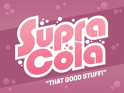 SupraCola by Steve Boyland on Dribbble Soda Brands, Coke Cola, Soda Pop, Pink Logo, Branding Design Logo, A Thing, Logo Branding, Creative Professional, Brand Logo