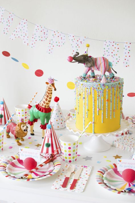 Colorful Party Animal Birthday Theme, Shower Activities, Animal Party Theme, Animal Parade, Zoo Birthday, Circus Birthday Party, Circus Animals, Carnival Birthday Parties, Animal Birthday Party