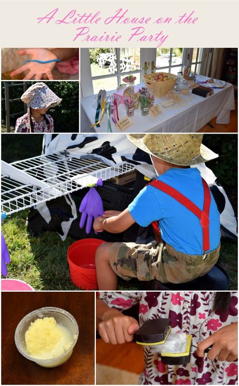 Little House on the Prairie Birthday Party – MakeHardware.com Pioneer Day Activities, Pioneer Games, Pioneer Activities, Pioneer Crafts, Ninth Birthday, Milk The Cow, Pioneer Day, Pioneer Life, Farmer Boy