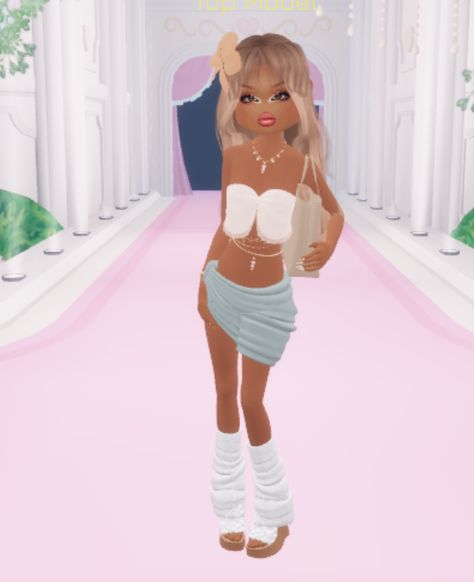 At The Beach Dress To Impress, Slay Clothes, Fashion Week Dresses, Sea Dress, Dti Hacks, Lost At Sea, Dti Ideas, Dti Fits, Aesthetic Roblox Royale High Outfits