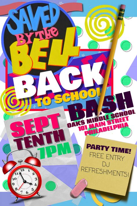 Printable back to school bash colorful poster template School Dance Themes, Back To School Bash, School Dance Ideas, Back To School Flyer, Candy Logo, Kitty Party Games, School Flyer, School Template, Dance Themes