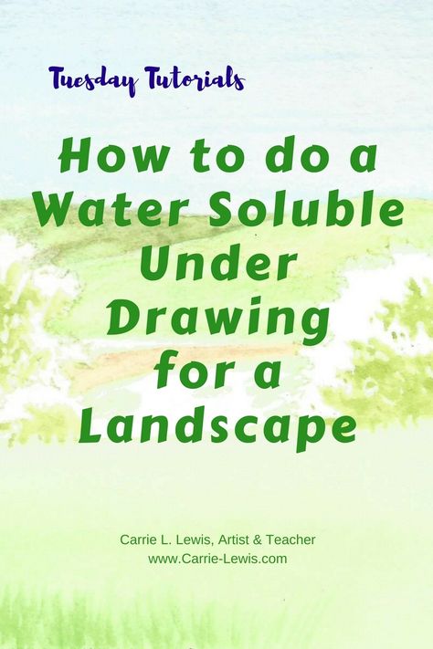 Learn how to draw a water soluble under drawing for a landscape on the back of Stonehenge Aqua 140lb watercolor paper. Water Soluble Oil Paint, Watercolor Pencils Techniques, Water Color Pencils, Watercolor Pencil Art, Watercolor Pencil, Pencil Painting, Colored Pencil Techniques, Printmaking Art, Illuminated Letters