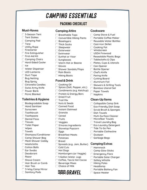 Ultimate Camping Packing List | Free Printable Checklist