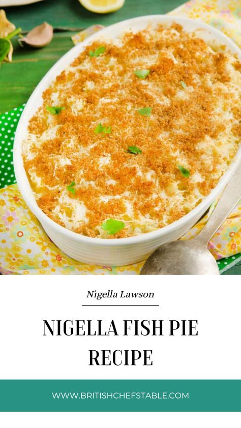 Nigella Fish Pie Recipe Haddock Mornay Recipe, Haddock Fish Recipes, Fish Casserole Recipes, Fish Pie Recipe, Fish Casserole, Nigella Lawson Recipes, Smoked Haddock, British Recipes, Savory Pies