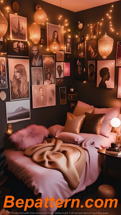 Luxe Darkness: Latest 2024 Dark Feminine Bedroom Trends Bepattern.com Nurturing Aesthetic, Tranquility Aesthetic, Ambiance Aesthetic, Crafting Aesthetic, Detail Aesthetic, Hype Beast Bedroom, Whimsy Goth Bedroom, Woman Bedroom Ideas, Grown Woman Bedroom Ideas