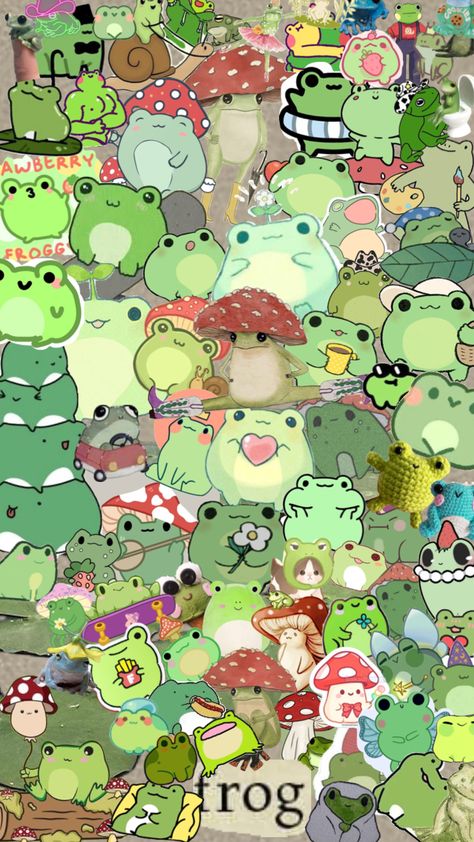 @warnere30 #froggy!!!! Frog Asthetic Wallpers, Cute Cottage Core Wallpapers, Frog And Mushroom Wallpaper, Cute Froggy Wallpaper, Frog Phone Wallpaper, Frog Wallpaper Aesthetic, Froggy Wallpaper, Cute Frog Wallpaper, Cottage Core Wallpaper