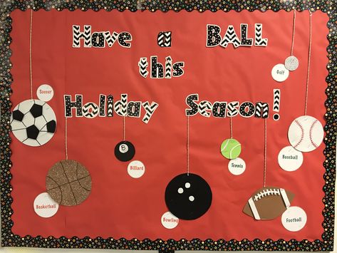 Winter Sports Bulletin Board Ideas, Pe Bulletin Boards Elementary, Gym Bulletin Board Ideas, Bulletin Boards Elementary, Sports Bulletin Boards, Winter Boards, Physical Education Bulletin Boards, Pe Bulletin Boards, Teacher Door Decorations