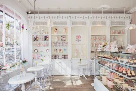 10 Fresh Girl Birthday Party Themes - I Watch Them Grow Cake Shop Interior, Cake Shop Design, Bakery Shop Interior, Bakery London, Peggy Porschen Cakes, Display Visual Merchandising, Cake Shops, Peggy Porschen, Bakery Shop Design