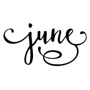 June Calligraphy, June Calligraphy Hand Lettering, Months In Calligraphy Hand Lettering, June In Cursive, May Font Bullet Journal, Months Written In Different Fonts, June Lettering, Bullet Journal Inspo, Silhouette Design Store