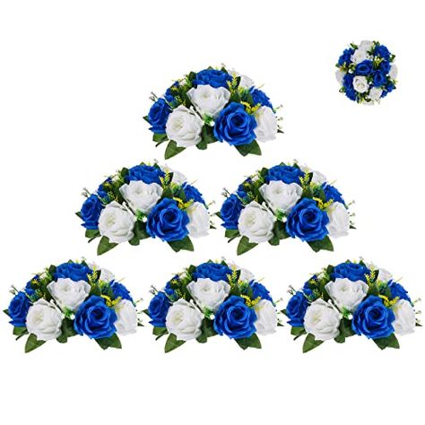 Rose Buket, Flower Ball Centerpiece, Flower Balls, Blue Centerpieces, Bouquet Home Decor, Artificial Floral Arrangements, Rose Centerpieces, Rose Arrangements, Flower Centerpieces Wedding