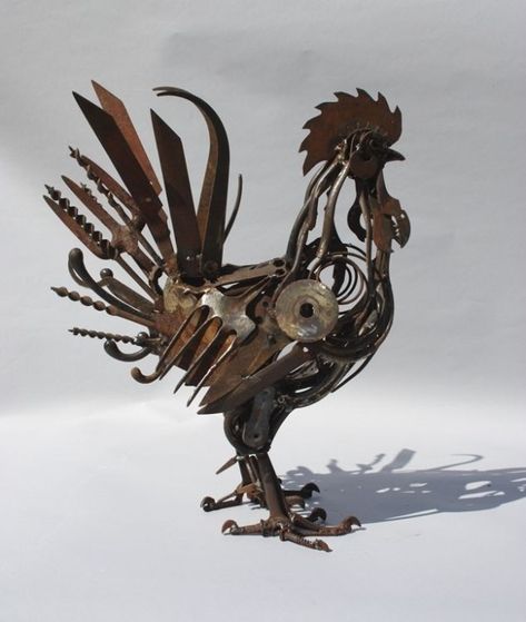 Welding Art Ideas, Junk Metal Art, Recycled Metal Art, Metal Rooster, Scrap Art, Welding Art Projects, Domestic Animals, Metal Tree Wall Art, Metal Yard Art