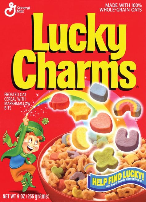 1993 Sereal Sarapan, Marshmallow Bits, Lucky The Leprechaun, Cereal Packaging, Lucky Food, Kids Cereal, Lucky Charms Cereal, Oat Cereal, Popsugar Food