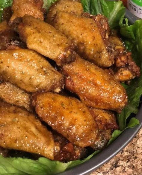 Whiskey Apple Wings, Fluffy Buttermilk Pancake Recipe, Honey Garlic Ribs, Candied Walnut Recipe, Homemade Funnel Cake, Garlic Parmesan Potatoes, Buttermilk Pancakes Fluffy, Stromboli Recipe, Home Fries