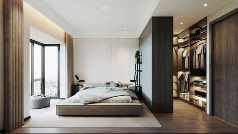 Closet Behind Bed, Dressing Room Decor, Small Room Design Bedroom, Dream Closet Design, Luxury Closets Design, 아파트 인테리어, Bedroom Bed Design, Small Room Design, Bedroom Furniture Design