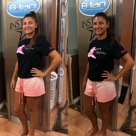 Before & After: this a mystic spray tan with the island boost bronzer, and sun kissed bronzer to give that off the beach look INSTANTLY! Spray Tan, Sunless Tanning, Spray Tanning, Beach Look, Sun Kissed, Tanning, Bronzer, Tshirt Dress, The Beach