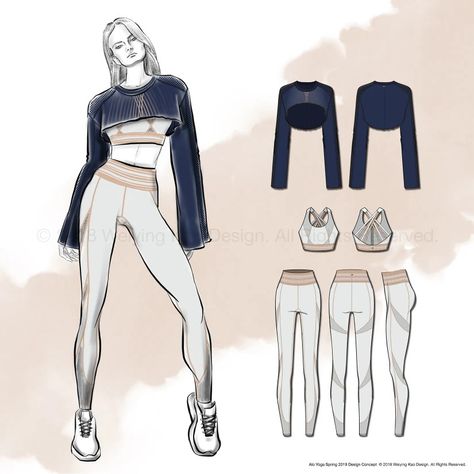 Sports Wear Illustration Sketch, Sports Wear Illustration, Sportswear Fashion Illustration, Sports Wear Fashion Illustration, Modern Feminism, Sports Wear Fashion, Activewear Trends, Sportswear Design, Fashion Figure Drawing