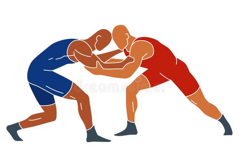 Illustration about Freestyle wrestling. Fight blue and red athlete. Vector shape graphics. Illustration of background, wrestler, martial - 139093066 Wrestling Reference, Diy Comic, Freestyle Wrestling, Idea Generation, Silhouette Images, Vector Shapes, Graphics Illustration, Grappling, Ad Design