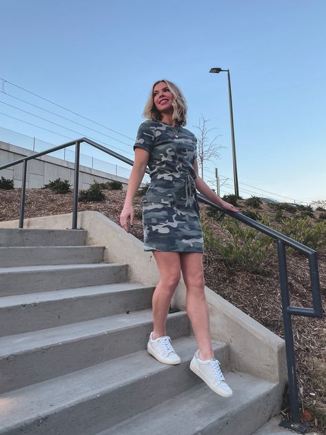 camo dress | trendy attire Camo Dress Outfit, Camo T Shirt, Shirt Dress Outfit, Dress Trendy, Camo Dress, Camo Outfits, Teacher Outfits, Dress Outfit, Trendy Dresses