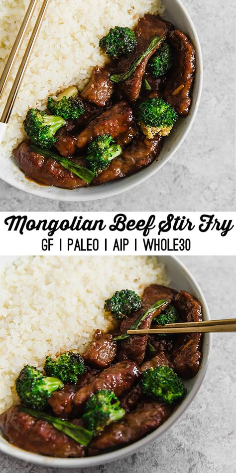 Meat Stir Fry, Mongolian Beef Stir Fry, Paleo Menu, Best Paleo Recipes, Paleo Cookbook, Low Histamine, Beef And Broccoli, Mongolian Beef, Resep Diet