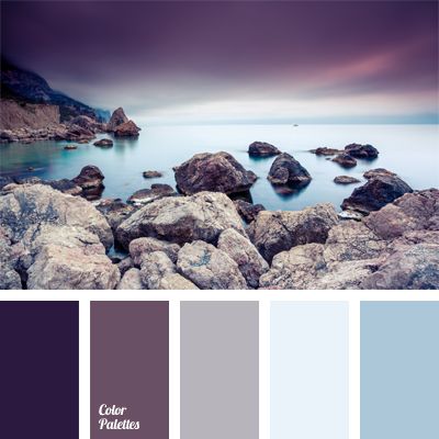 Shades of the eggplant color match the pastel shades of blue very harmoniously. This palette of cold colors is appropriate for bedroom decoration.. Eggplant Bedroom, Upstairs Ideas, Rocky Shoreline, Paint Inspiration, Eggplant Color, Diy Ikea Hacks, Diy Ikea, Bedroom Color, W Hotel