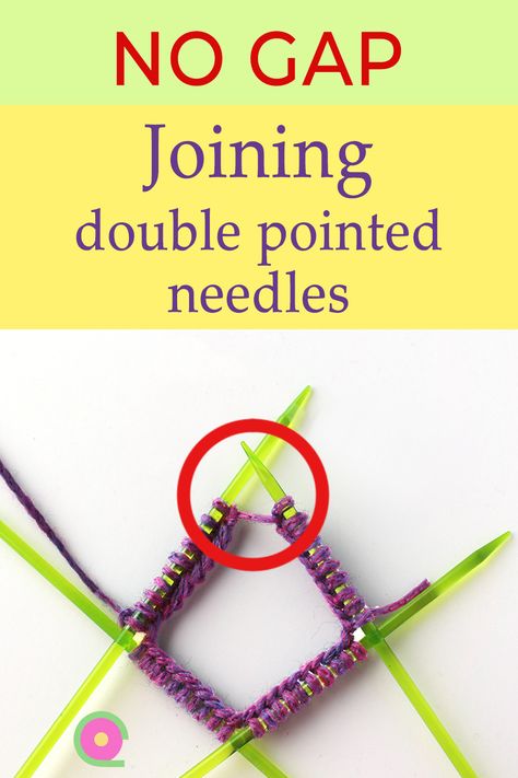 Knitting With 4 Needles, Dpn Knitting, Joining Yarn, Knitting 101, Cast On Knitting, Double Pointed Knitting Needles, Knitting Hacks, Knitting Help, Knitting Stitches Tutorial