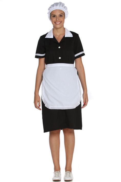 Maids Uniform, Housekeeping Dress, House Keeper, Waitress Uniform, Black Uniform, Work Overalls, Staff Uniforms, Maid Uniform, Women's Uniforms