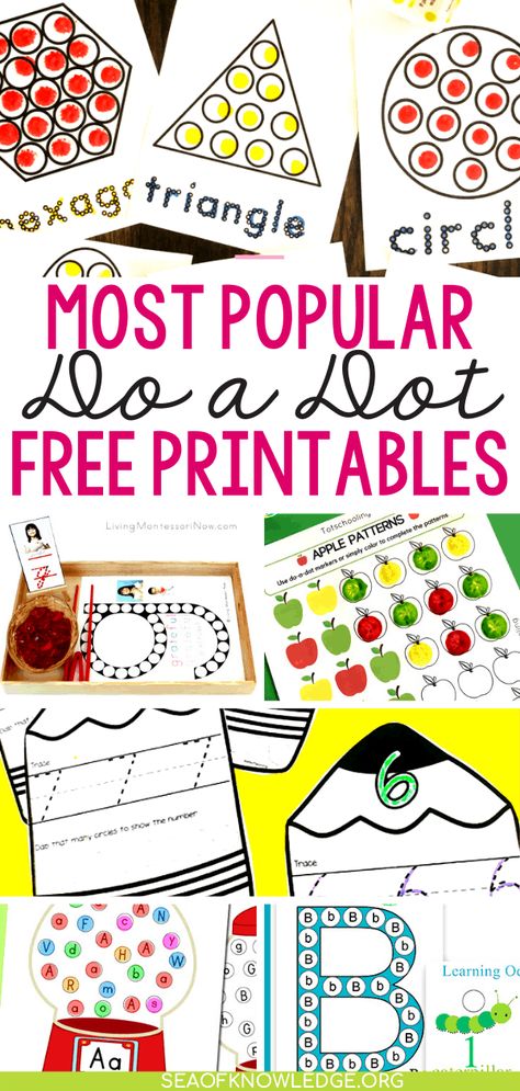 Dobber Printables Free, Do A Dot Printables Free, Easel Ideas, Kid Activites, Dot Marker Printables, Teacher Needs, Dot Marker Activities, Kindergarten Prep, Dot Worksheets