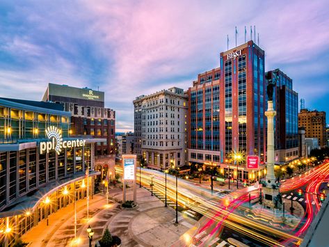 Downtown Allentown Pennsylvania #city #cities #buildings #photography Watkins Glen State Park, Lehigh University, North Carolina Vacations, Allentown Pennsylvania, Ocean Resort, World Countries, Urban Aesthetic, Pennsylvania Dutch, Work And Travel