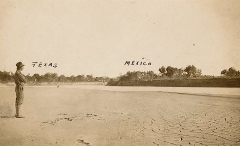 A Trove of Vintage Photos Reveals a Bygone Texas—and Beyond – Texas Monthly Texas Mexico Border, Mexico Border, Texas Monthly, History Wall, Billboard Advertising, Texas Photo, Texas History, South Texas, Man Standing