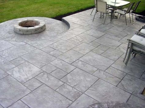 Top 50 Best Stamped Concrete Patio Ideas - Outdoor Space Designs Stamped Concrete Patio Designs, Stamped Concrete Walkway, Stamped Concrete Driveway, Concrete Backyard, Design Per Patio, Decoration Beton, Cement Patio, Concrete Patio Designs, Concrete Patios