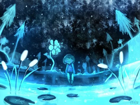 Staying with Echo Flower Deltarune Dark World, Undertale Widget, Undertale Waterfall, Echo Flower, Undertale Music, Undertale Aesthetic, Waterfall Aesthetic, Original Lyrics, Undertale Sans