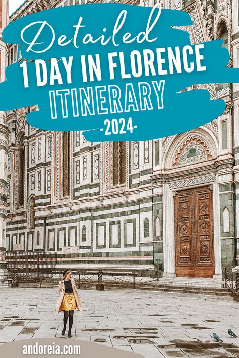 1 Day in Florence Italy One Day In Florence, Florence In A Day, Florence Itinerary, Italy Trip Planning, Florence Italy Travel, Florence Travel, Italy Itinerary, Mediterranean Cruise, One Day Trip