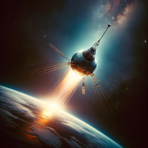 The Launch of Sputnik (1957). Sputnik 1 was the first artificial Earth satellite, launched by the Soviet Union. Its launch marked the start of the space age and the U.S.-Soviet space race. This event led to the creation of NASA and significant advancements in space technology. #TechLanes #Technology #TechFacts Space Technology, Space Race, The Soviet Union, Soviet Union, Space Age, Spacecraft, In Space, The Start, Nasa