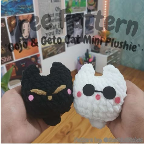 Geto and Gojo Cat Crochet Pattern PDF | PDF | Crochet | Handicrafts Gojo Cat Crochet Pattern, Crochet Cat Free Pattern Amigurumi, Gojo Cat Crochet, Gojo Crochet Pattern, Free Crochet Cat Pattern, Crochet Gojo, Anime Crochet Patterns Free, Projek Mengait, Gojo Cat