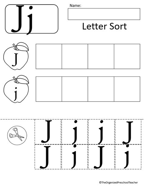 Letter of the week bundle K4 Activities, Alphabet Curriculum, Letter J Crafts, Letter Sorting, Alphabet Letter Activities, Letter Sort, Preschool Letter, Learning Binder, Preschool Centers