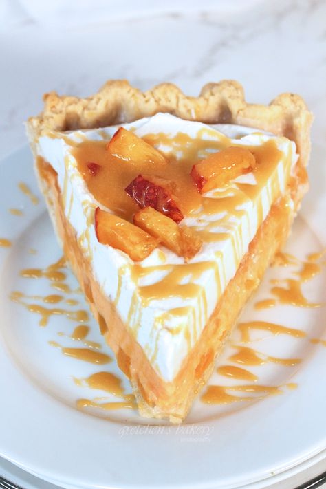 PEACH CREAM PIE Peach Cream Pie, Fodmap Baking, Peach Mousse, Vegan Key Lime, Vegan Pie Crust, Vegan Peach, Icebox Pie, Vegan White Chocolate, Vegan Whipped Cream