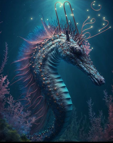 Fantasy Seahorse, Dragon Inspiration, Jack Tattoo, Impossible Pie, Sea Creatures Art, Mobile Backgrounds, Magical Horses, Creatures Art, Animals Art