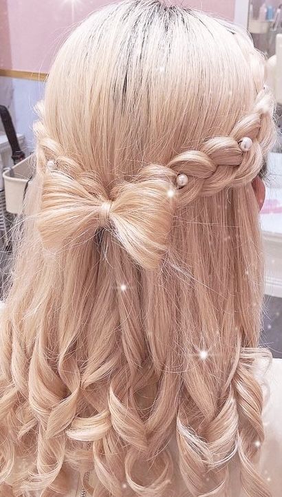 Cute Prom Hairstyles, Long Bridal Hair, Hair Puff, Fairy Hair, Kawaii Hairstyles, Peinados Fáciles Para Cabello Corto, Princess Hairstyles, Formda Kal, Fancy Hairstyles