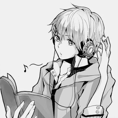 Anime boy, reading, headphones, book, text; Anime Guys Anime Boy With Headphones, Photo Manga, Anime Inspired Outfits, Vampire Knight, Cool Anime Guys, Manga Boy, Manga Characters, Anime Inspired