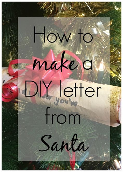 How to make your own DIY letter from Santa Diy Santa Letter To Kid, Diy Letter Ideas, Christmas Letter From Santa, Diy Crafts Ideas, Letter Diy, Letter From Santa, Diy Santa, Diy Letters, Santa Decorations