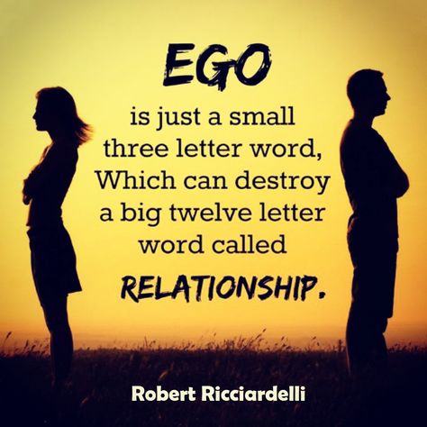 Ego doesn’t only kill relationships; it can also kill talents and gifts.The simplest definition of a destructive ego is that it destroys most everything in its path. #ego #pride #humility #humbleyourself #stayhumble #relationshipgoals #relationship Ego Quotes, Pride Quotes, Relationship Killers, Three Letter Words, Big Ego, Text Back, Want To Be Loved, If You Love Someone, Daily Inspiration Quotes